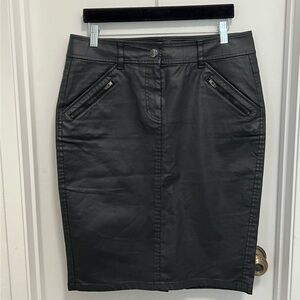 LOFT Women Faux Black Skirt